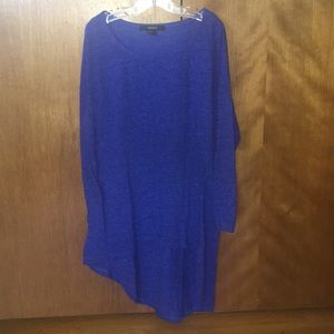 Dark Blue Hi-Low Mid-sleeve Forever 21 Shirt